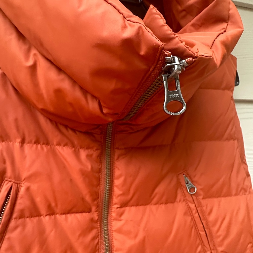 Eileen Fisher Down Vest Women's Small Burnt Orange Full Zip - Picture 2 of 9